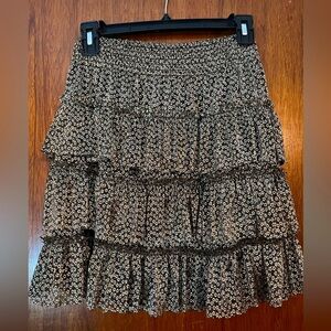 Black and Silver Patterned Skirt